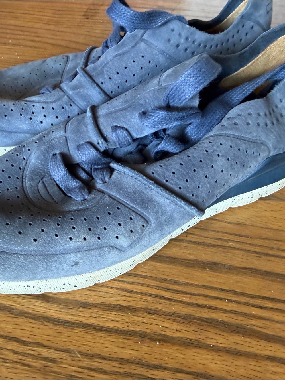 Ugg Suede Perforated Casual Sneakers - Blue